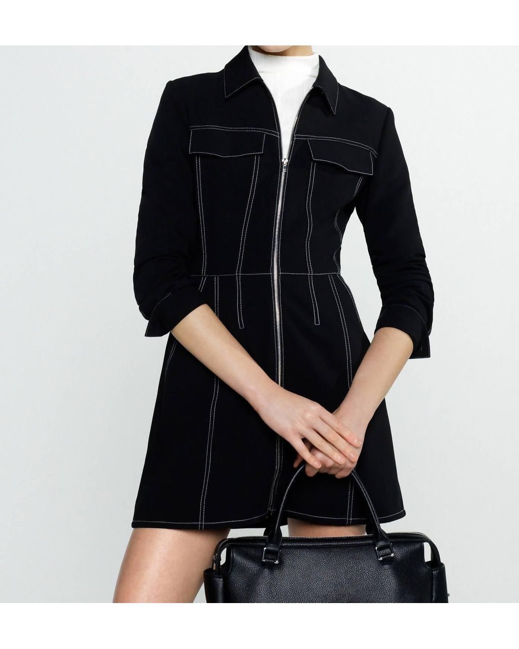 tibi leather dress Leather Sleeveless Hoop Dress Brown / 02 / S126LP1662