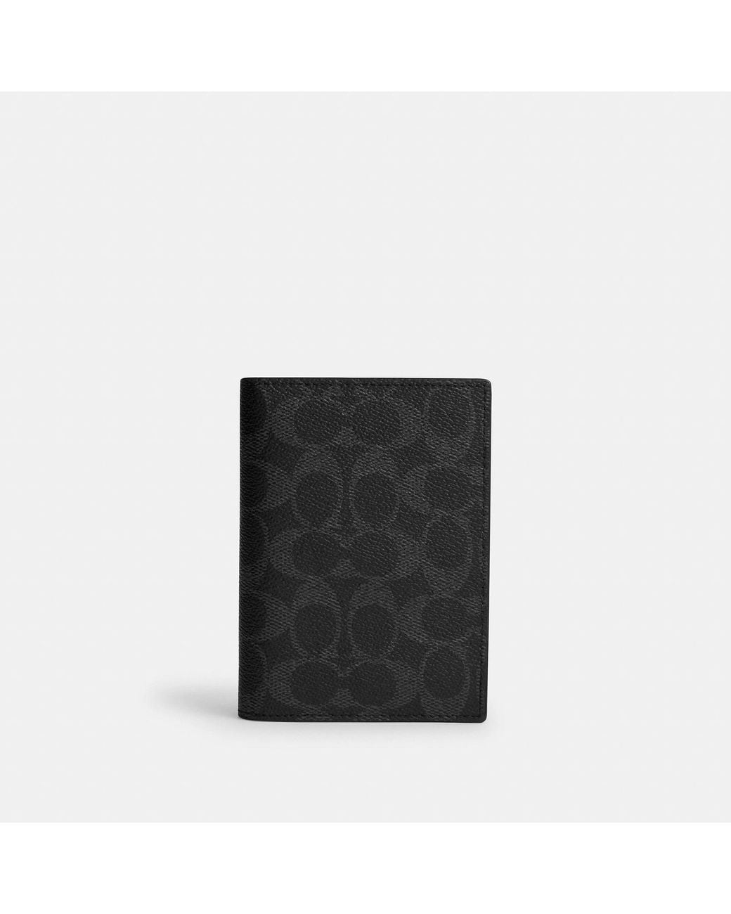 COACH Black Passport Card Case for men