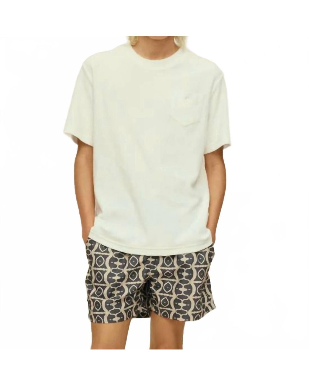 Oas Natural Solid Terry Tee for men