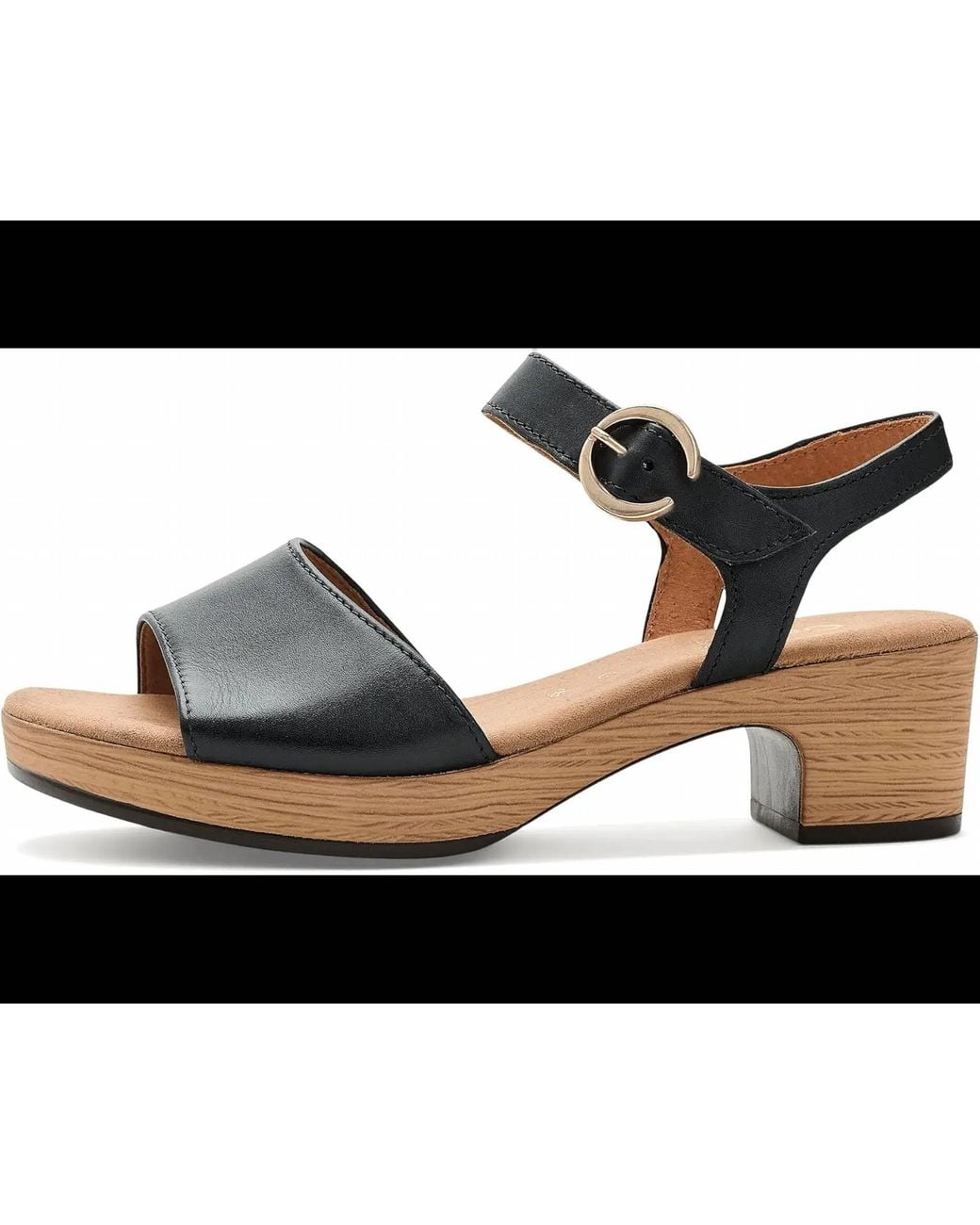 Gabor Black Leather Sandal