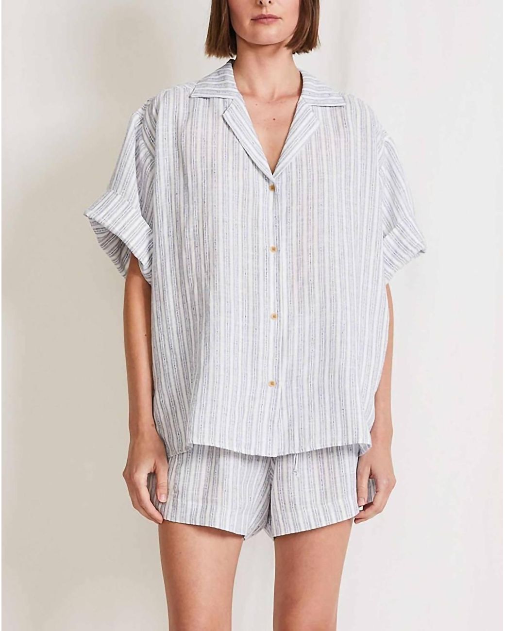 Apiece Apart Valenti Button Up Shirt in White | Lyst