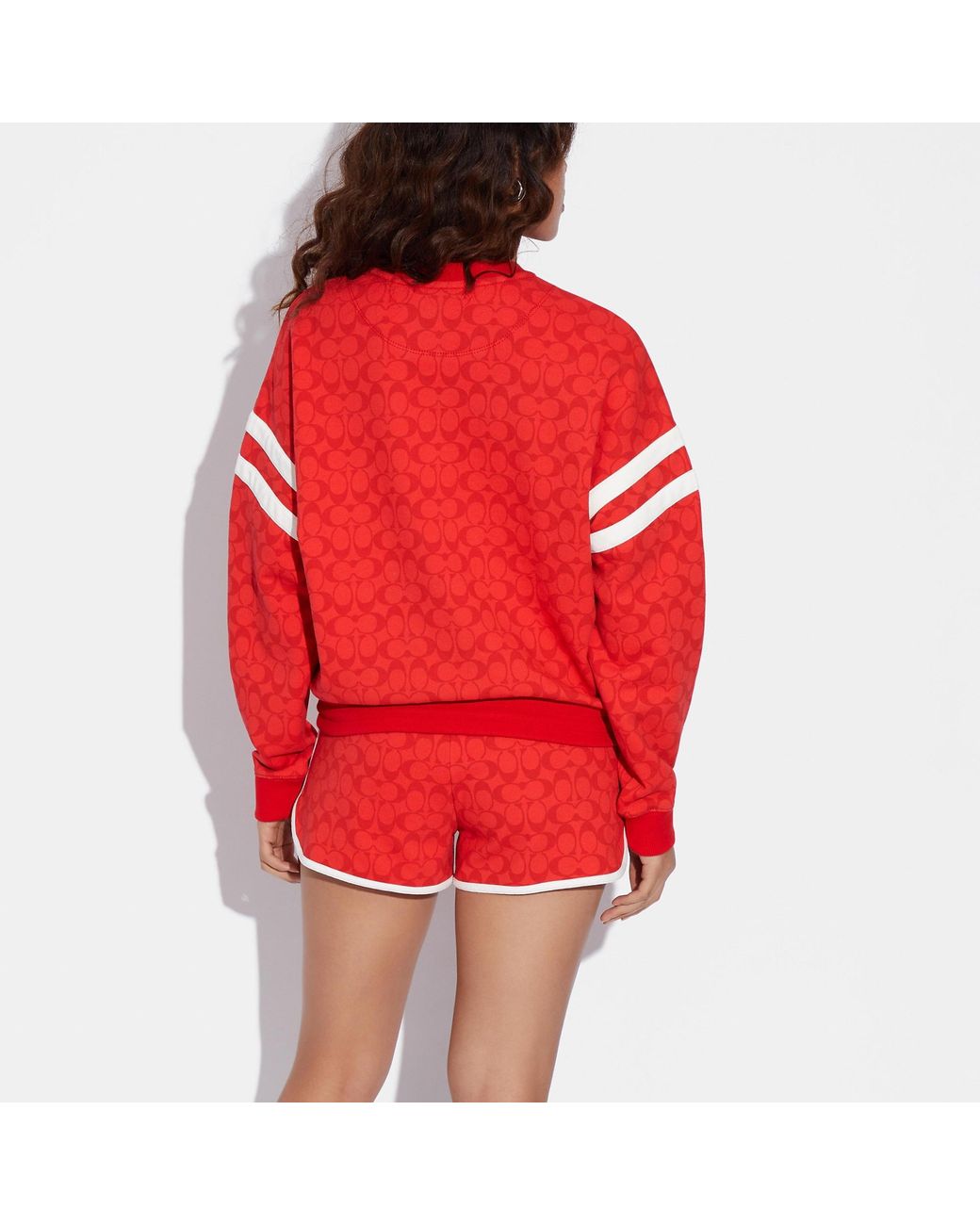 Coach Outlet Signature Sporty Sweatshirt in Red | Lyst