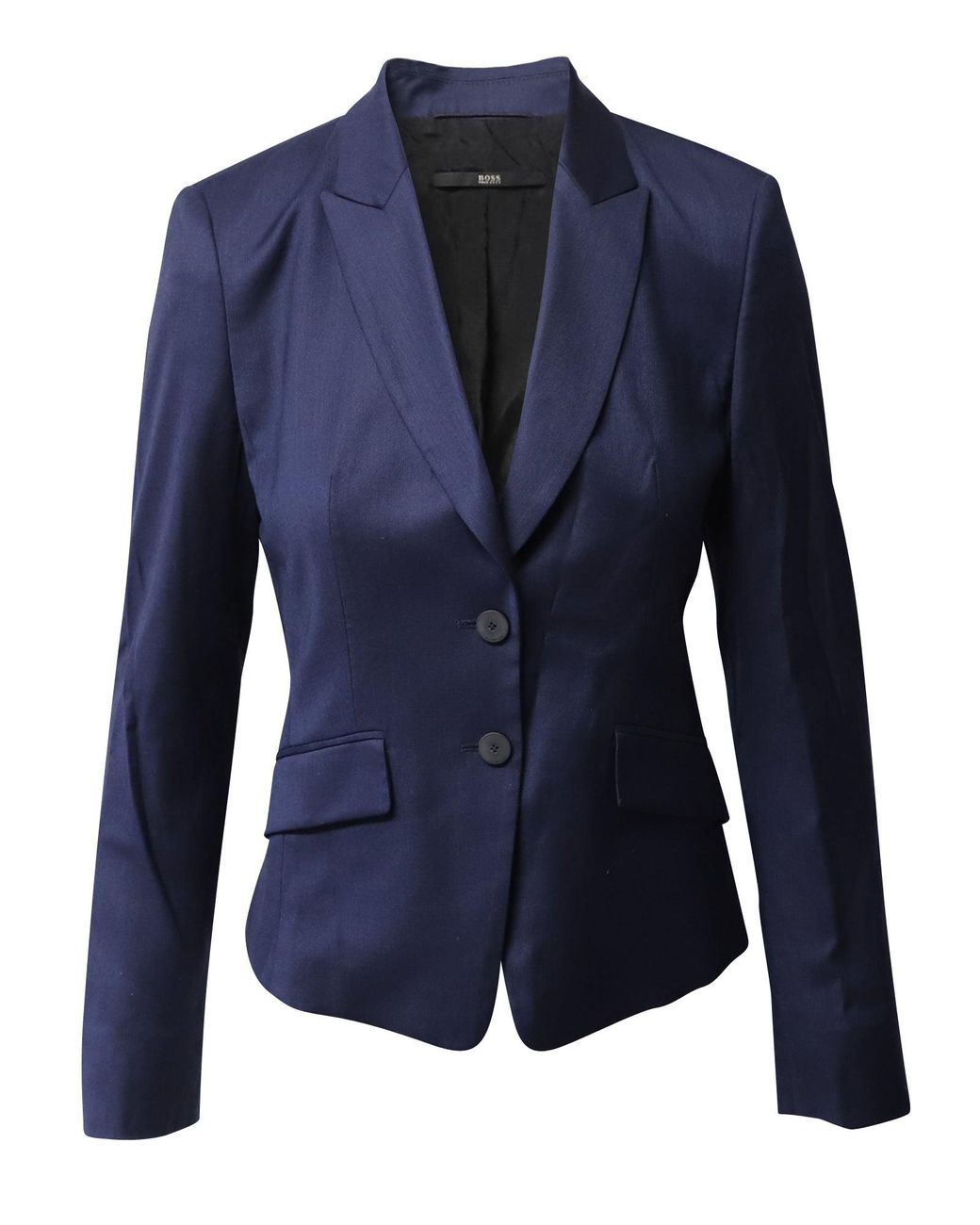 Boss Blue Italian Wool Single-Breasted Blazer