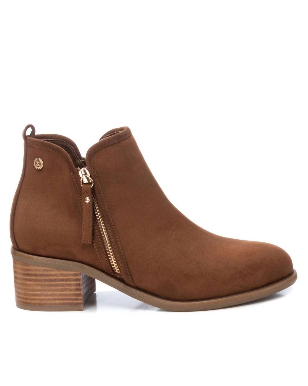 Xti Brown Cowboy Booties