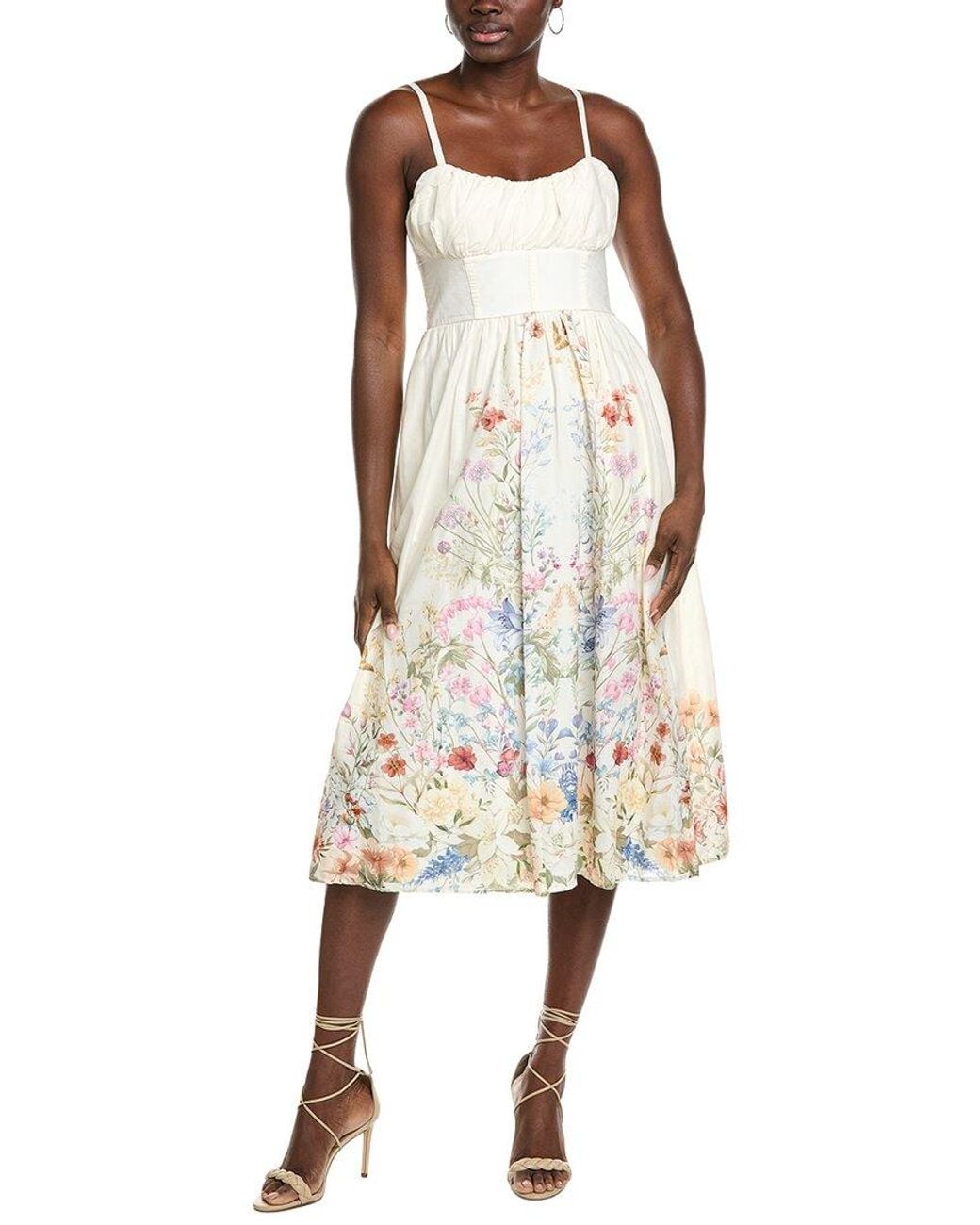 Maison Tara Natural Voile Midi Dress