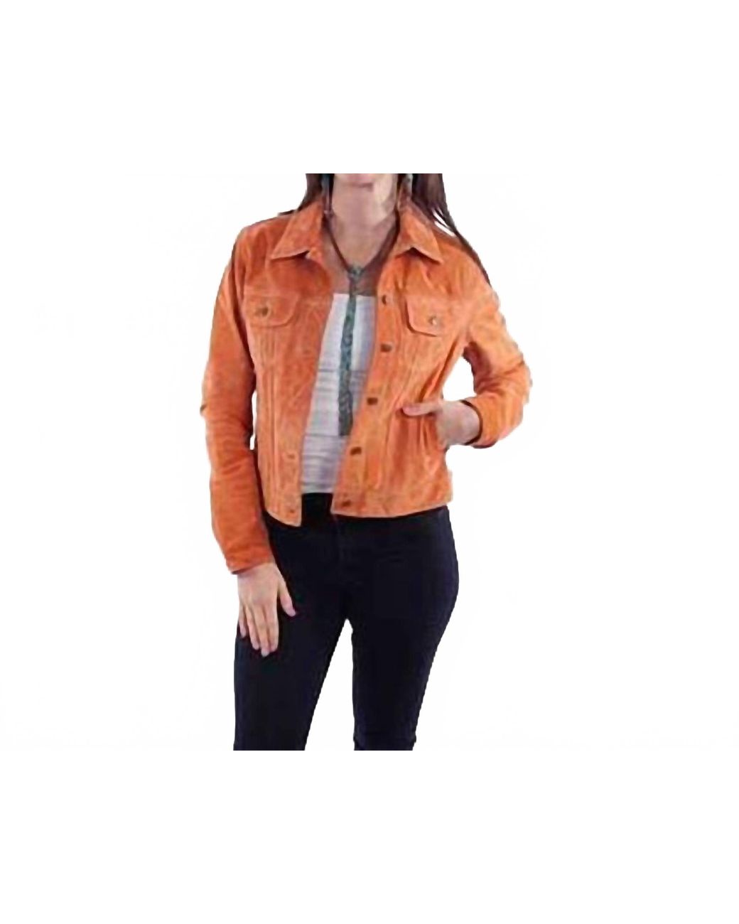 Scully Black Suede Jean Jacket