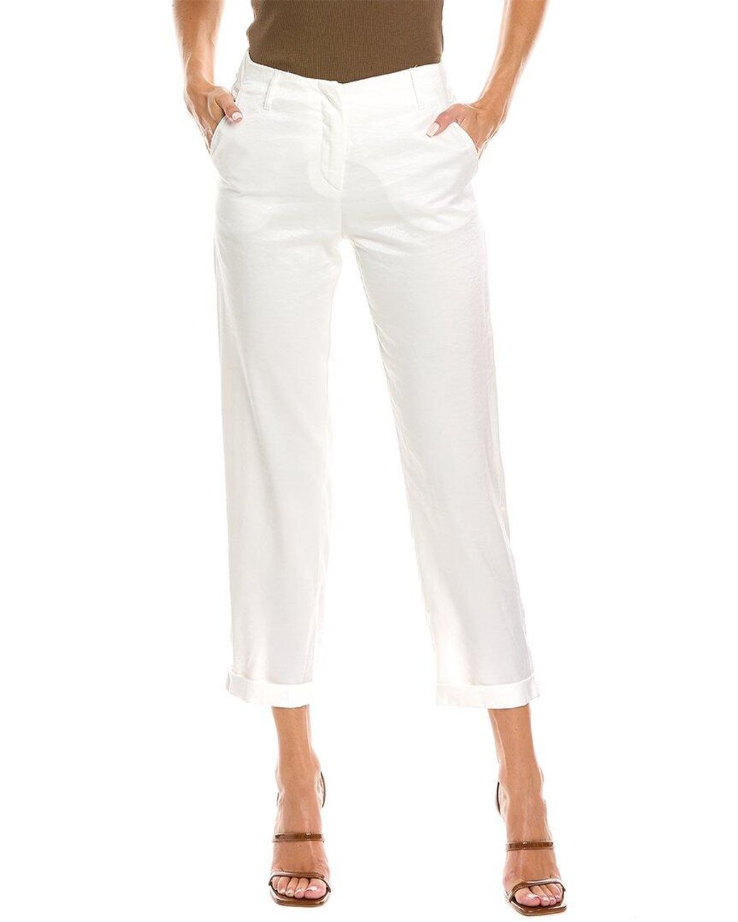 Save 2% Armani Exchange Synthetic Trouser in White Womens Clothing Trousers Slacks and Chinos Straight-leg trousers 