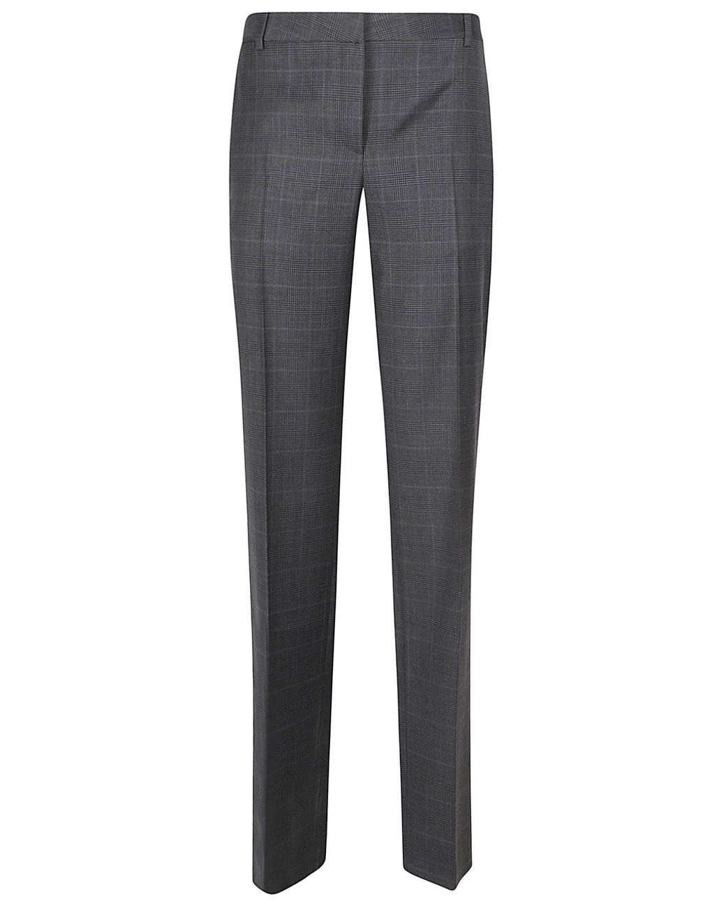 IRO Gray Cayana Checked Wool Trousers