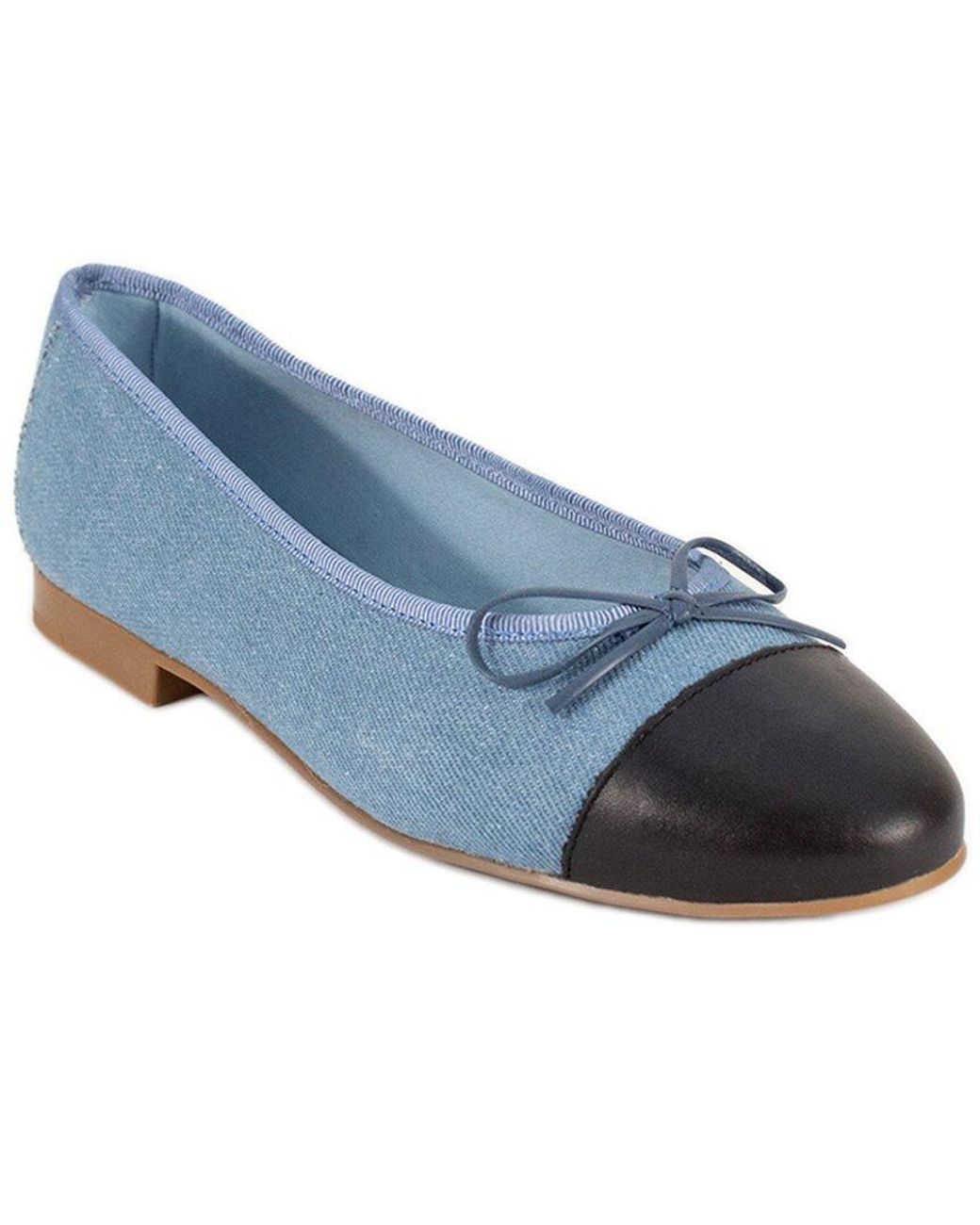 Menina Step Blue Monique Leather Flat