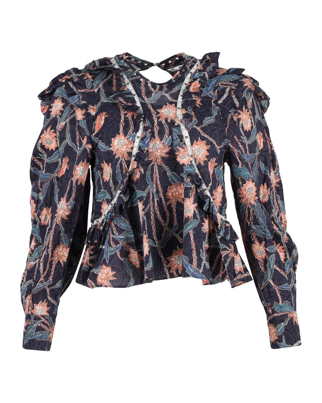 Isabel Marant Blue Crew Neck Blouse