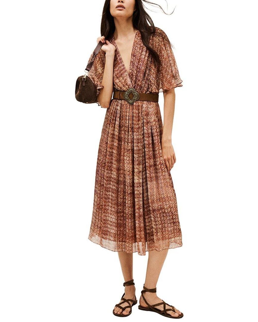 Ba&sh Brown Romance Dress