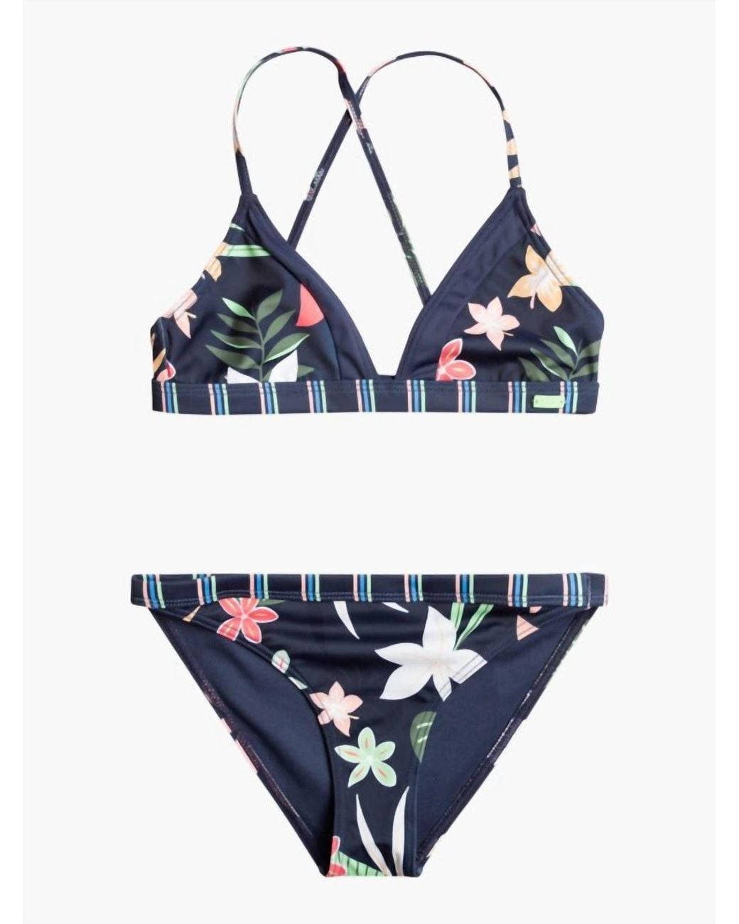 Roxy Girl's Active Joy Triangle Two Piece Bikini Set in Blue | Lyst