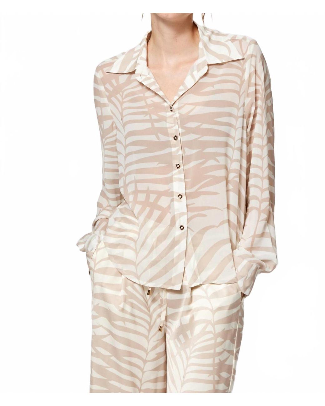 Amanda Maria Natural Chiffon Blouse