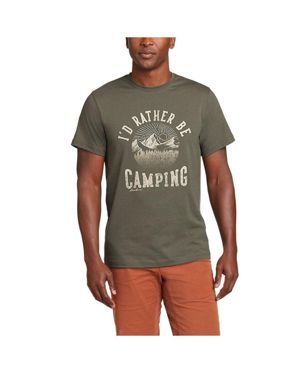 Eddie Bauer Graphic - I'd Rather Camping in Green Men |