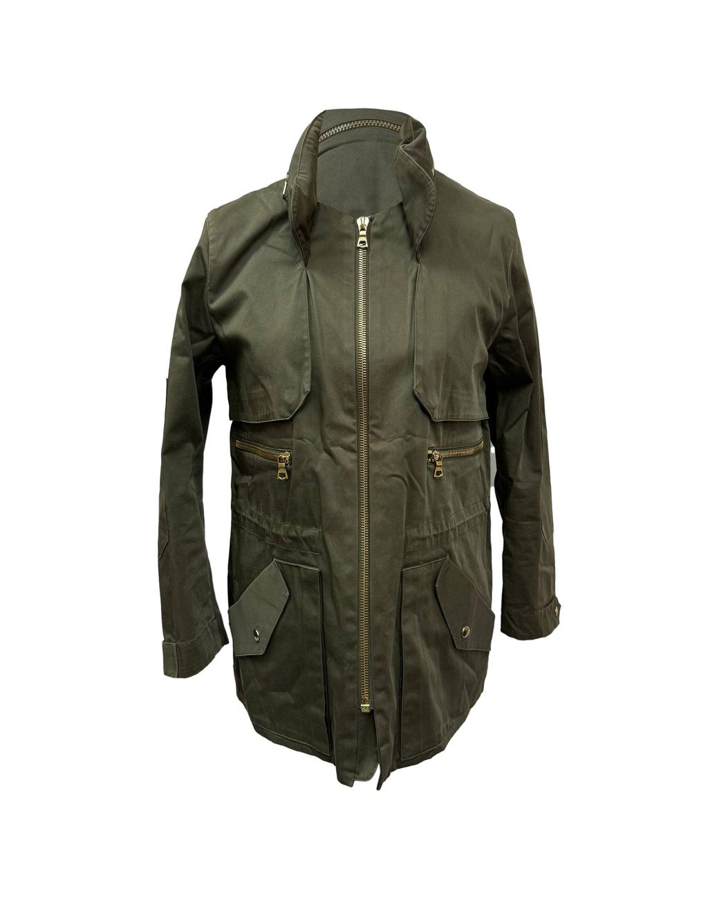 Sandro Green Rain Zip Jacket