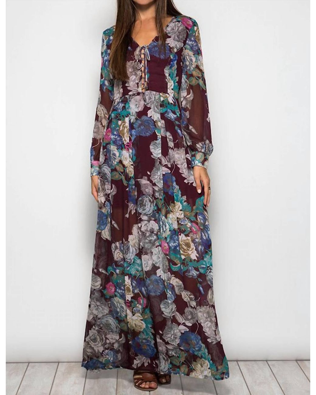 chinese dress ladies She & Sky Woven Tiered Maxi Dress