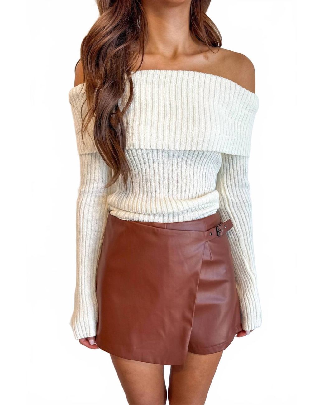 Idem Ditto Brown Side Swipe Skort