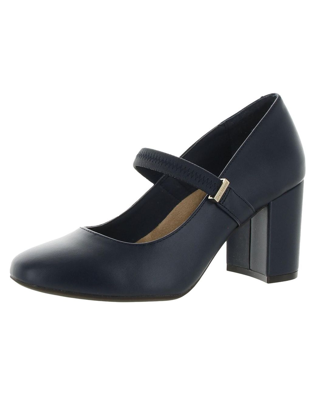 Giani Bernini Cibyl Faux Leather Slip On Mary Jane Heels in Blue