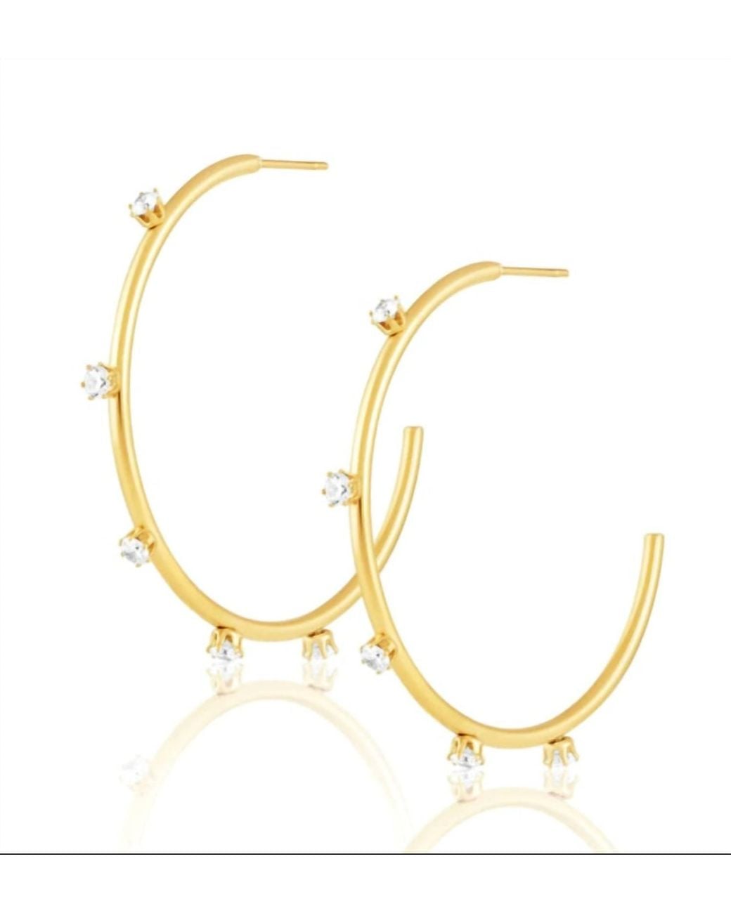 Sahara Metallic Aster Hoops