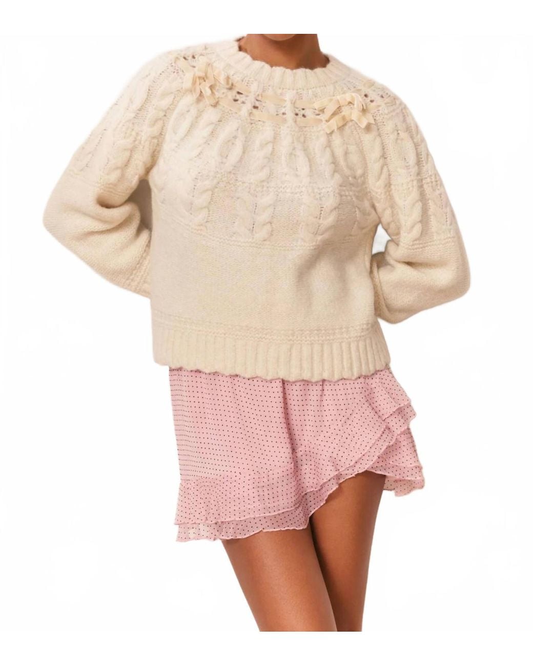 LoveShackFancy Natural Sloanna Pullover
