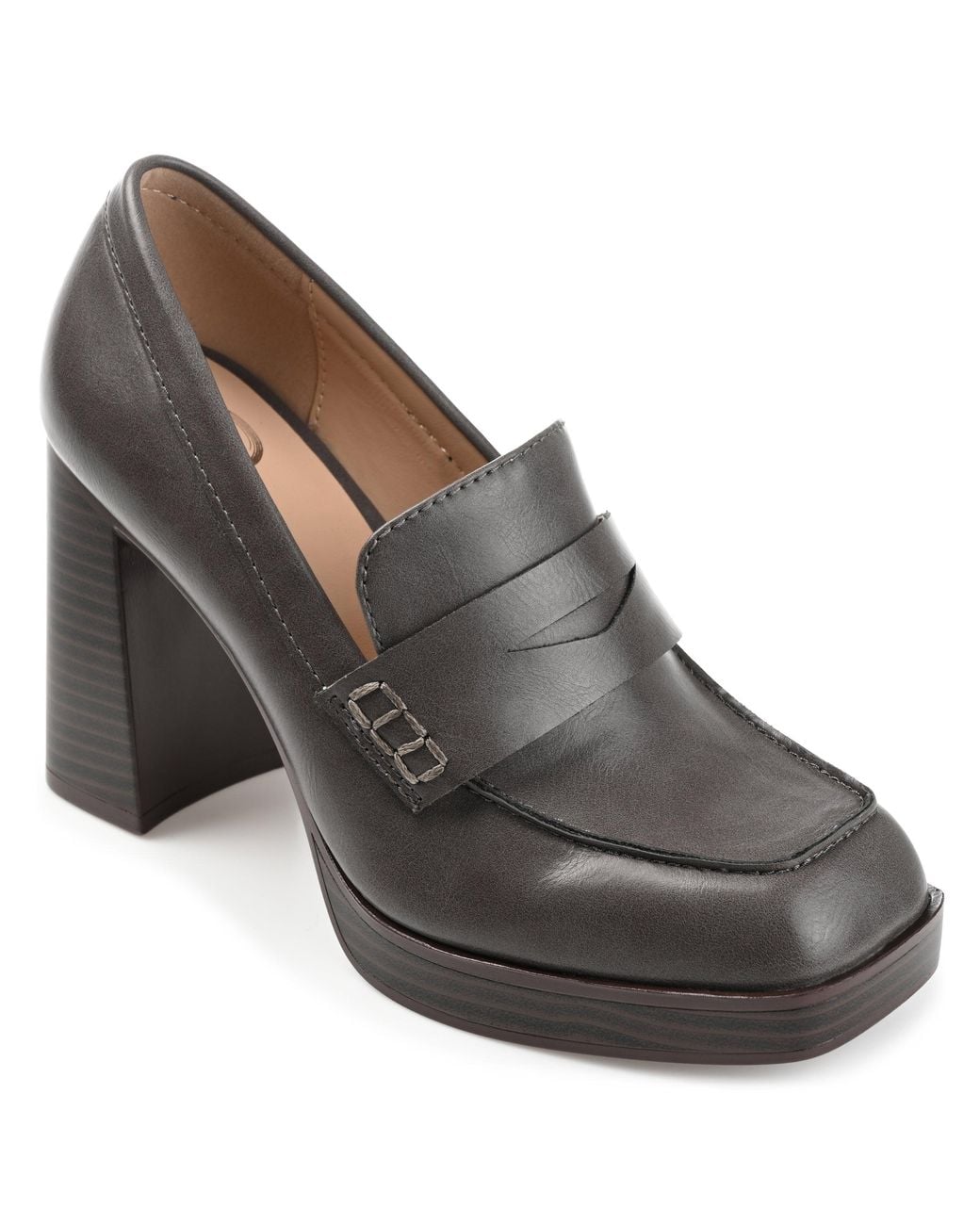 Journee Collection Gray Collection Ezzey Pump