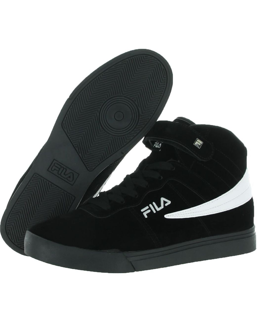 Fila black velvet shoes cheap