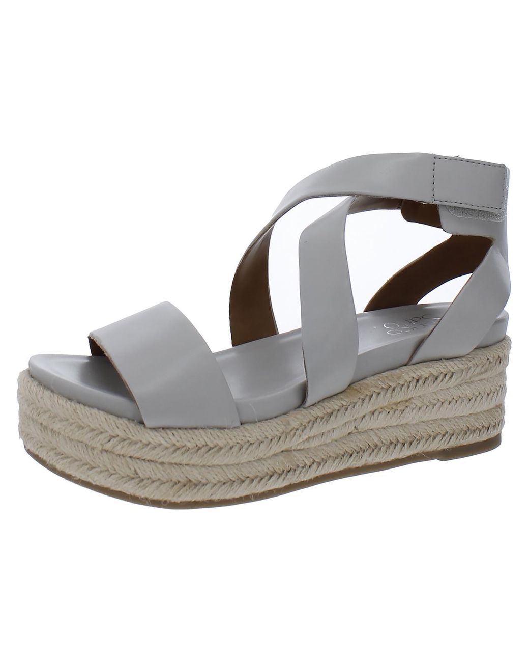 Franco Sarto Tabatha Suede Sandals Espadrilles in Gray Lyst