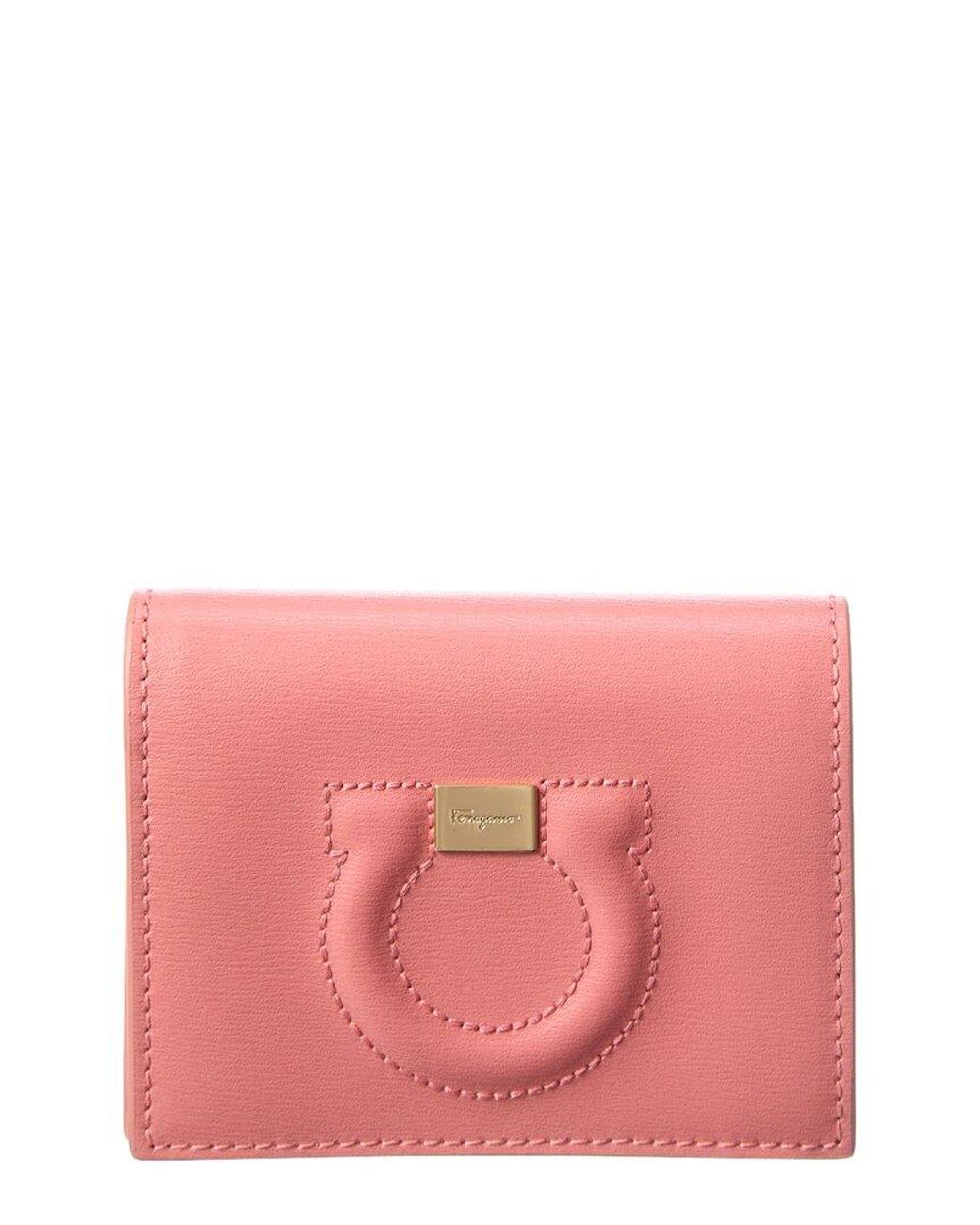 Ferragamo Gancini Leather Coin Purse in Pink Lyst