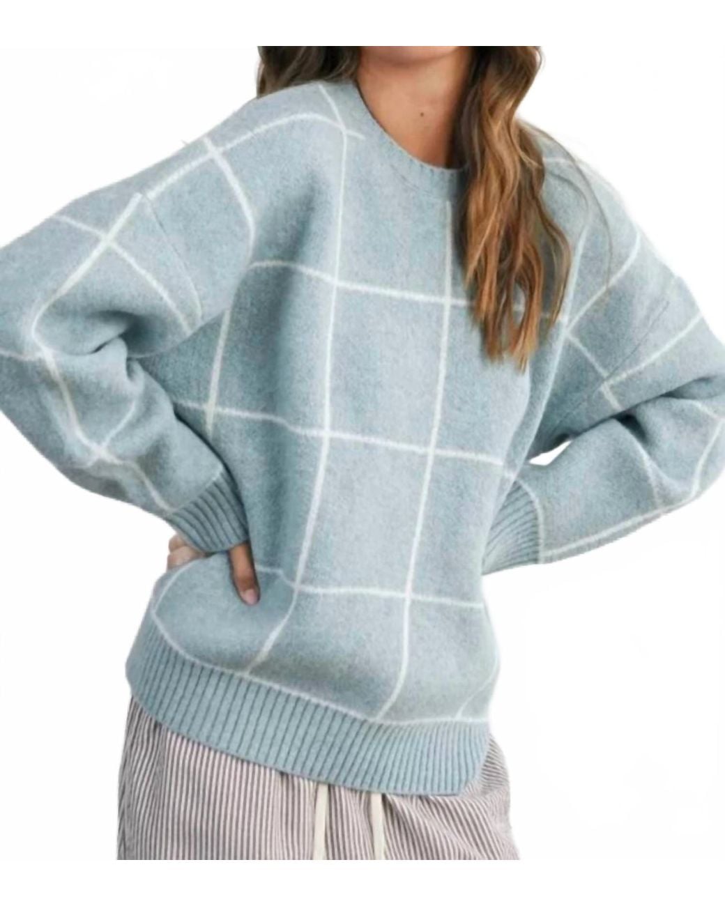 Buttermelon Blue Spring Sweater