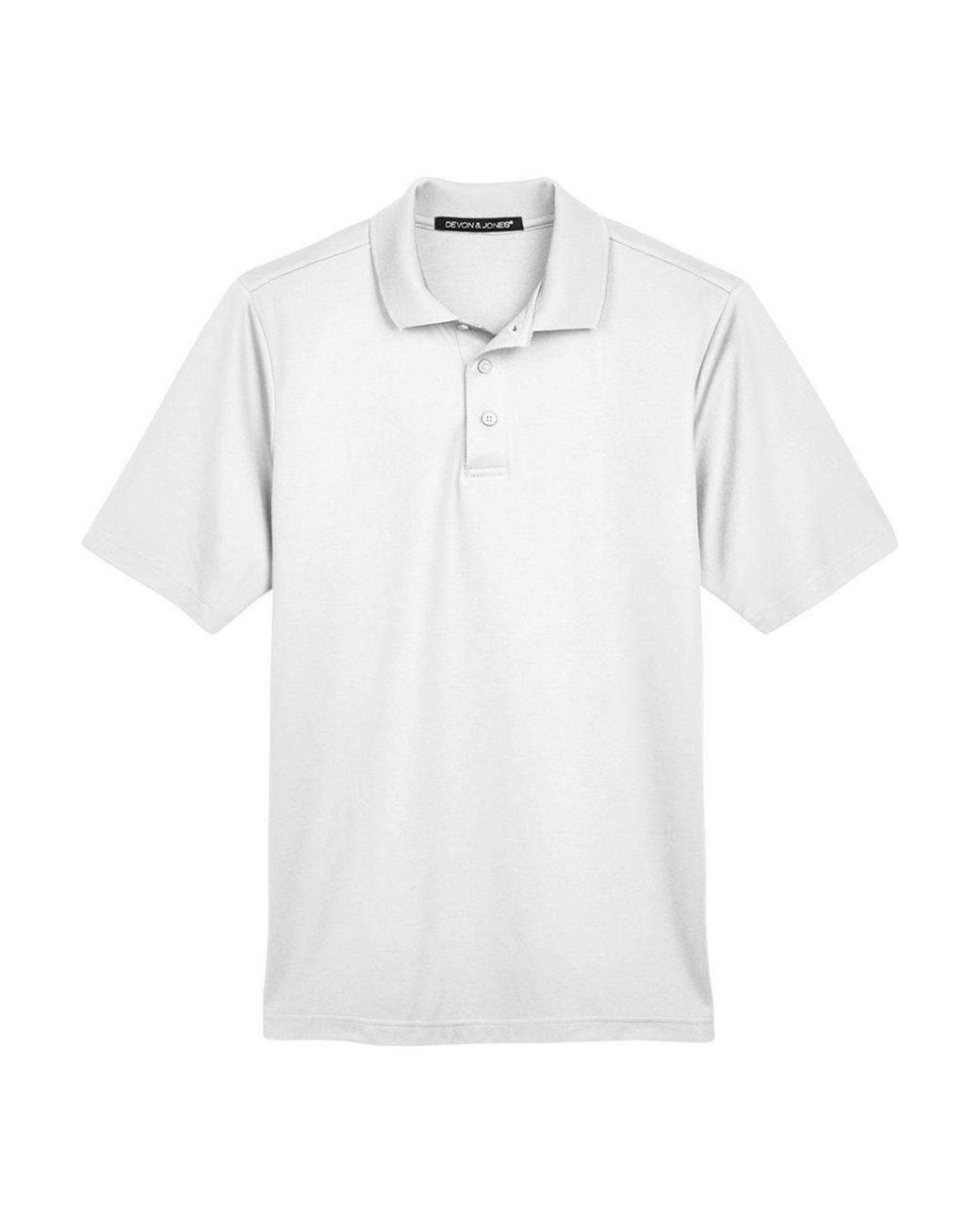 Devon & Jones White Crownlux Performance Plaited Polo for men