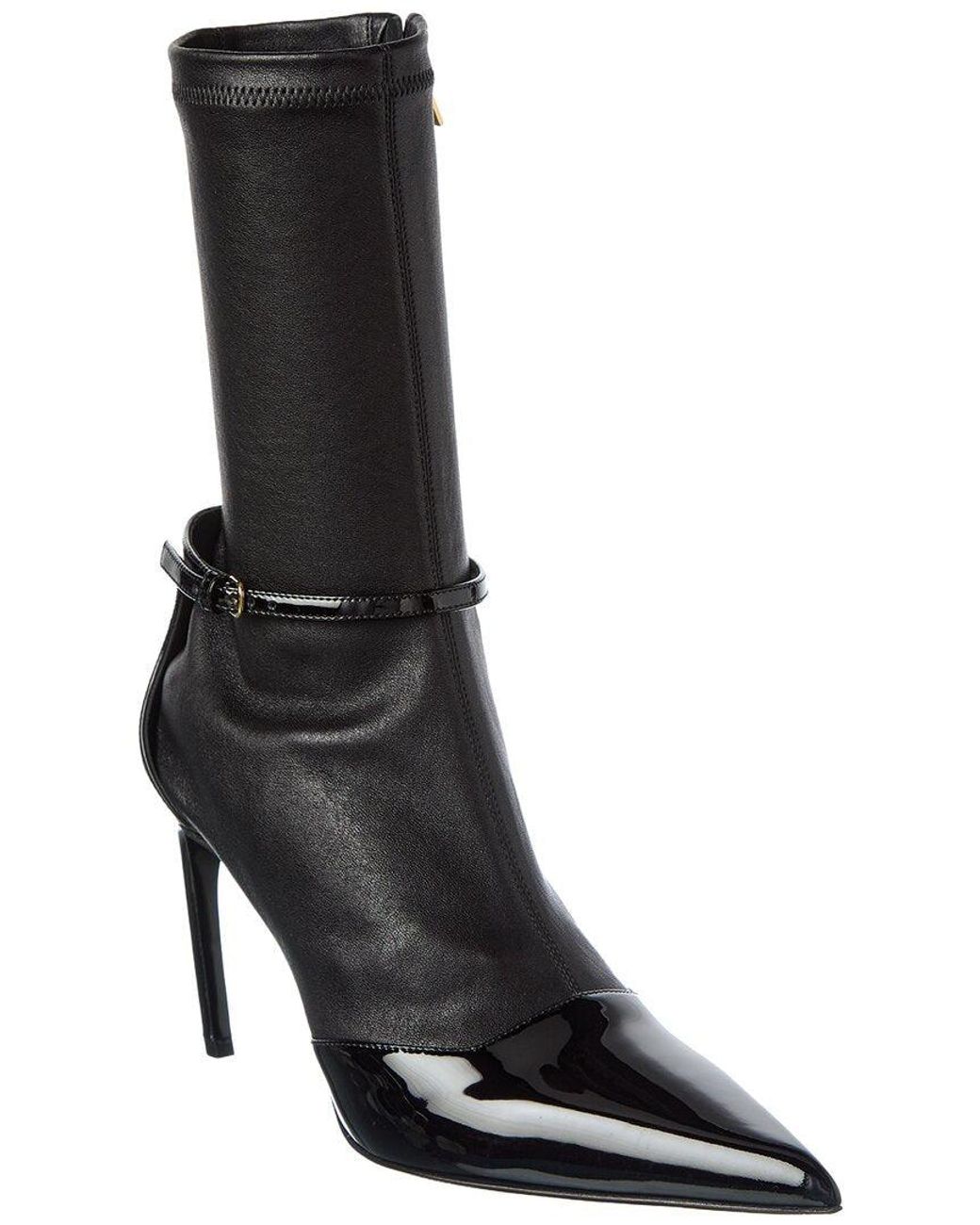 Ferragamo Black Britt Leather Boot