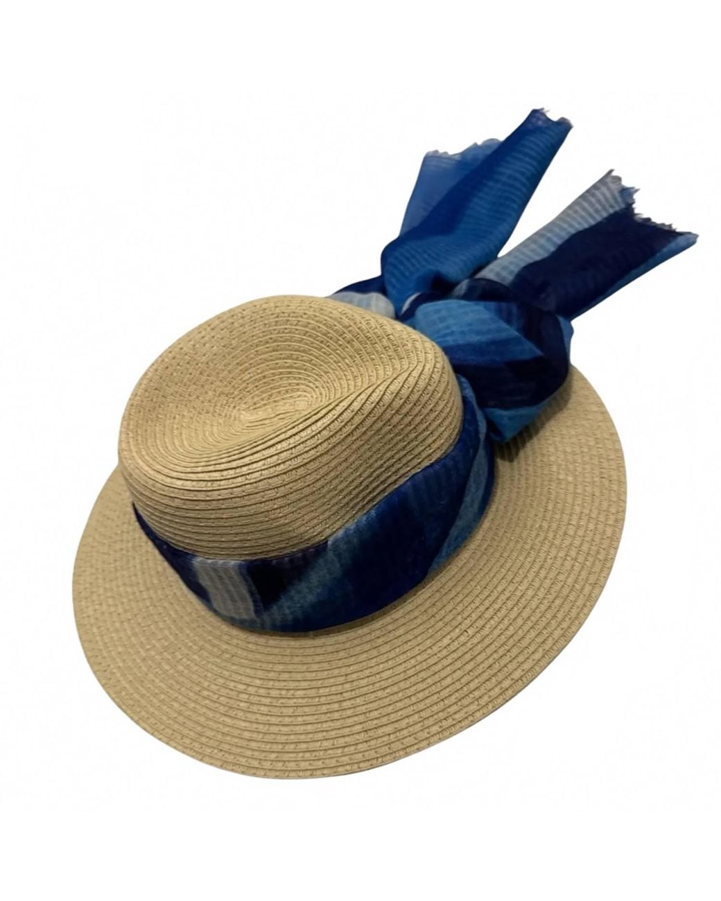 Style & Co. Blue Straw Sun Hat