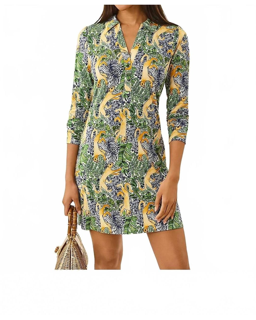 Mini Multi Active Lilly Pulitzer Upf 50+ Ollie Mini Dress in Green | Lyst