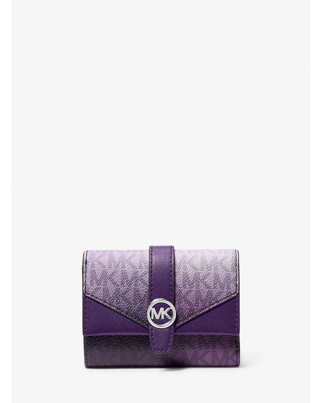 Michael Kors Outlet Greenwich Medium Ombré Signature Logo Tri-Fold