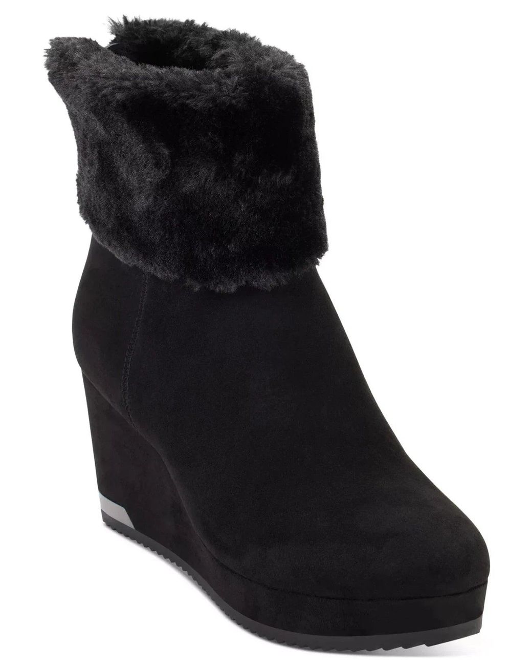 DKNY Black Nadra Wedge Booties