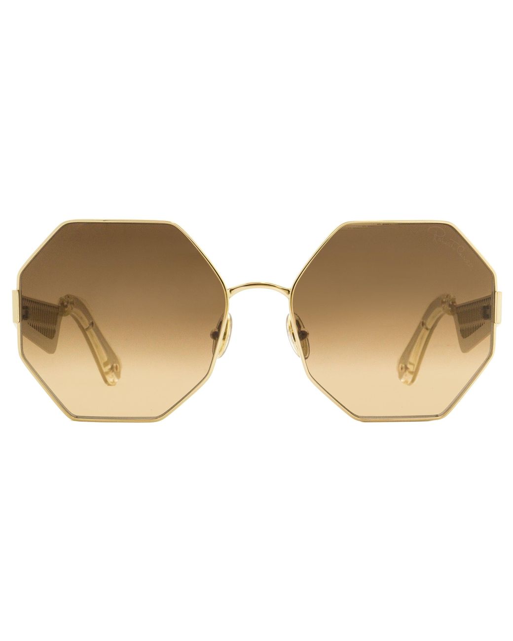Roberto Cavalli Octagon Sunglasses Rc1107 Gold/clear 60mm in Black