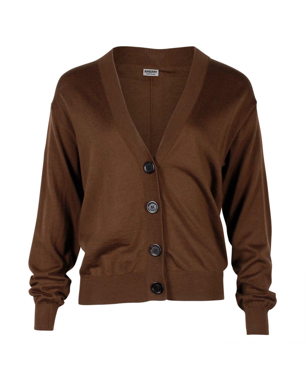Burberry Burberry Elbow Patch Cardigan in Brown Lyst