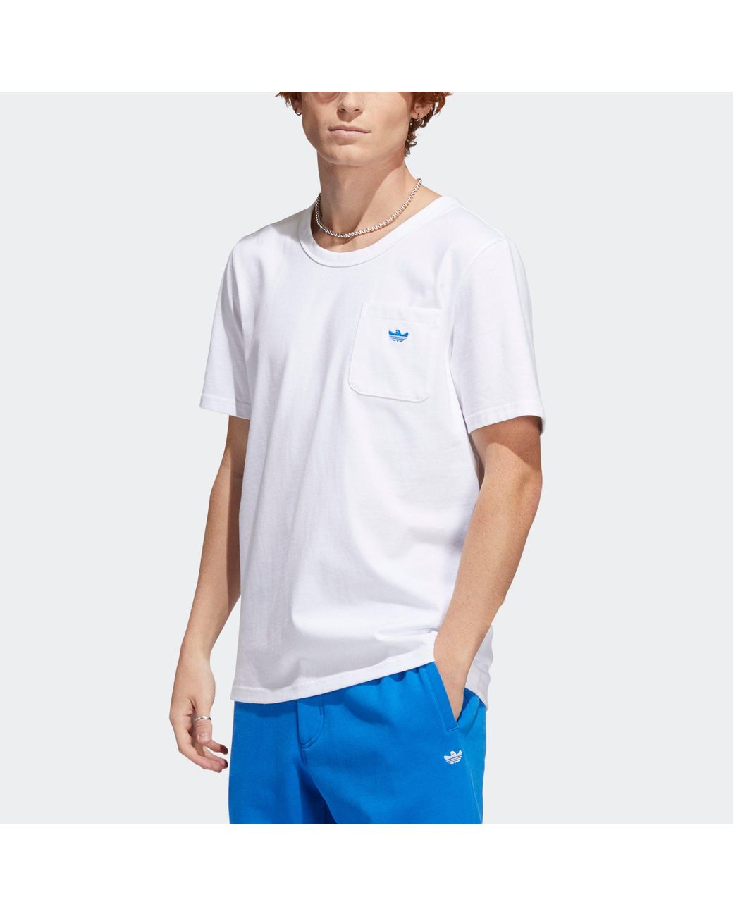 adidas Shmoofoil Heavyweight Pocket Tee in White for Men | Lyst