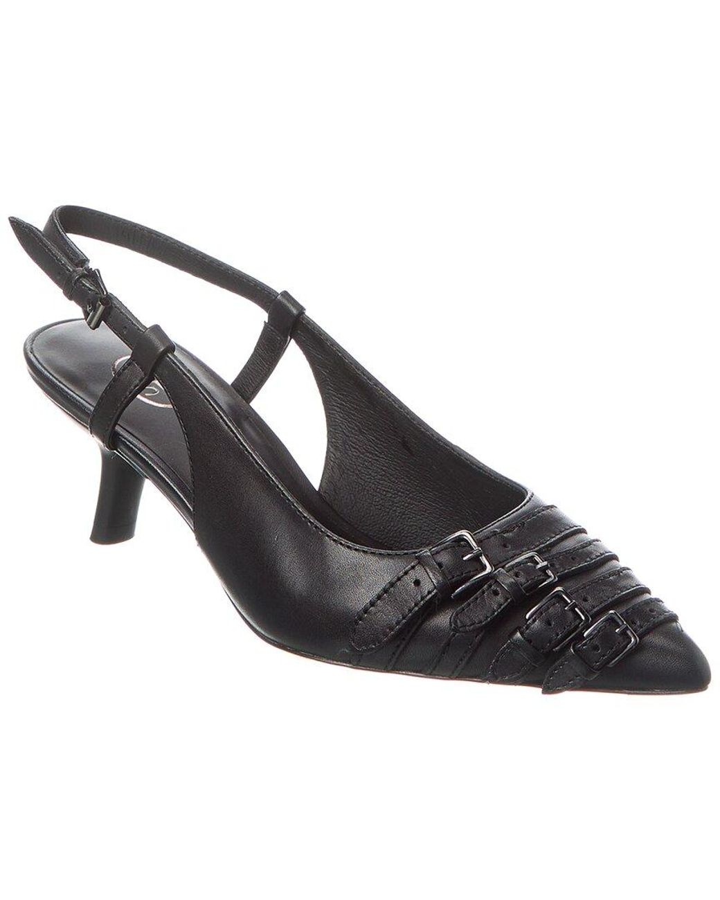 Ash Black Brenda Leather Slingback Pump