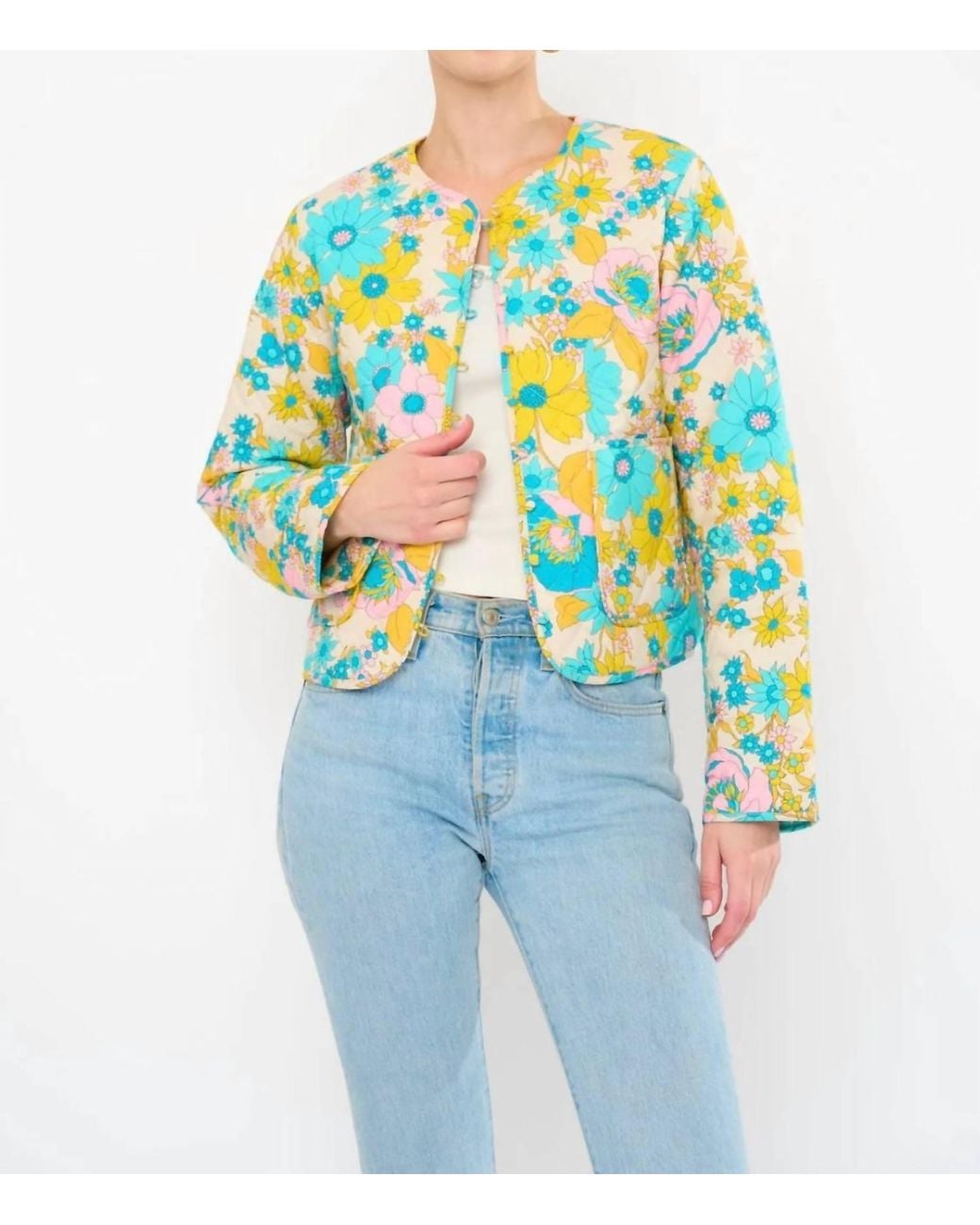 Flora Bea Blue Terra Floral Jacket