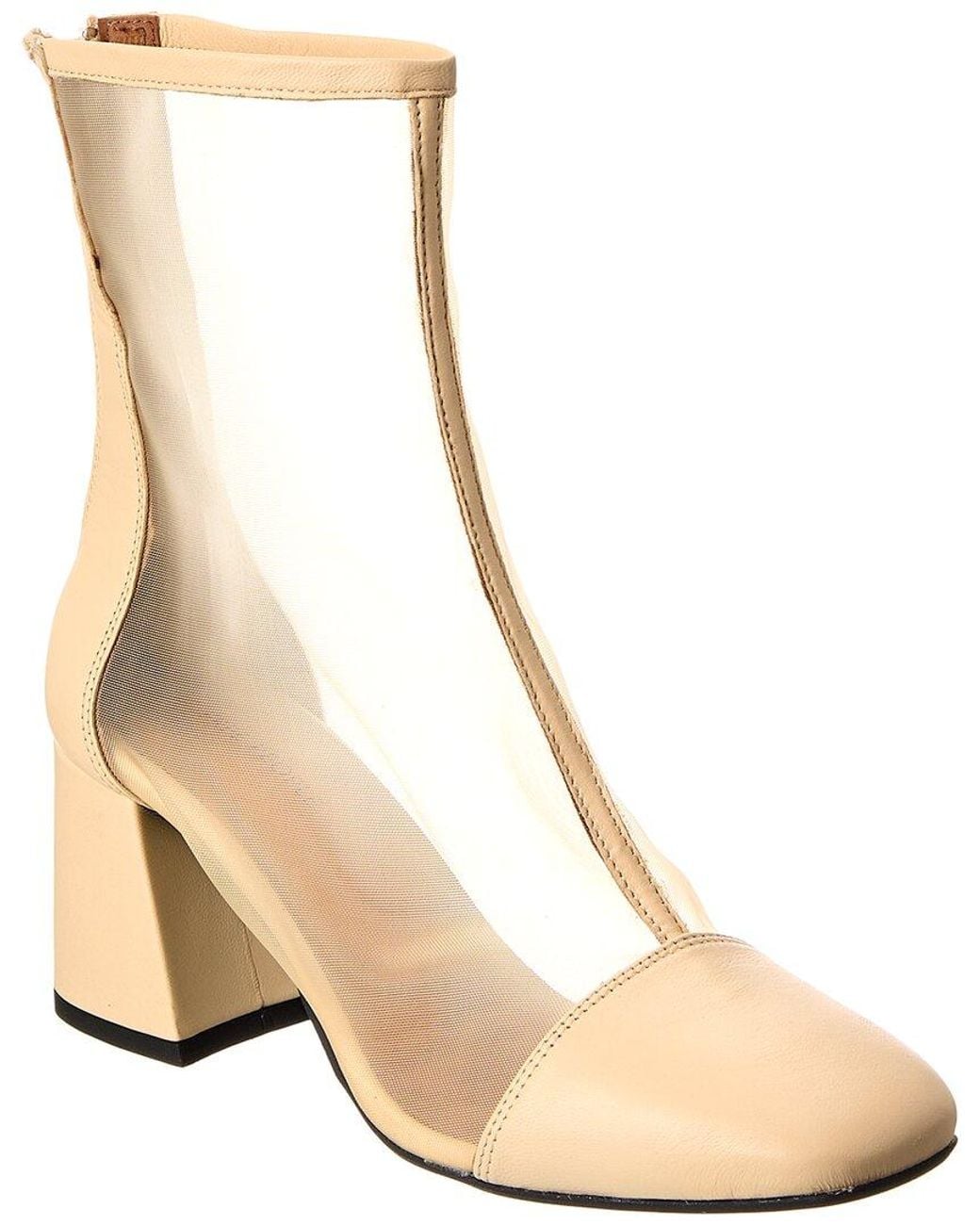 Free People Wisteria Mesh & Leather Boot in Natural | Lyst