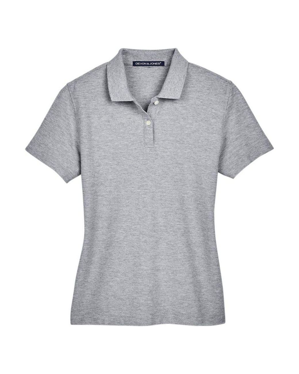 Devon & Jones Gray Drytec20 Performance Polo