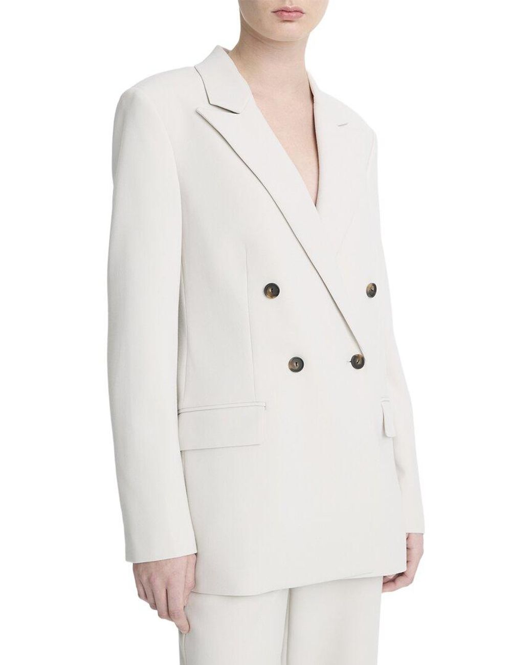 Vince White Double Breasted Blazer
