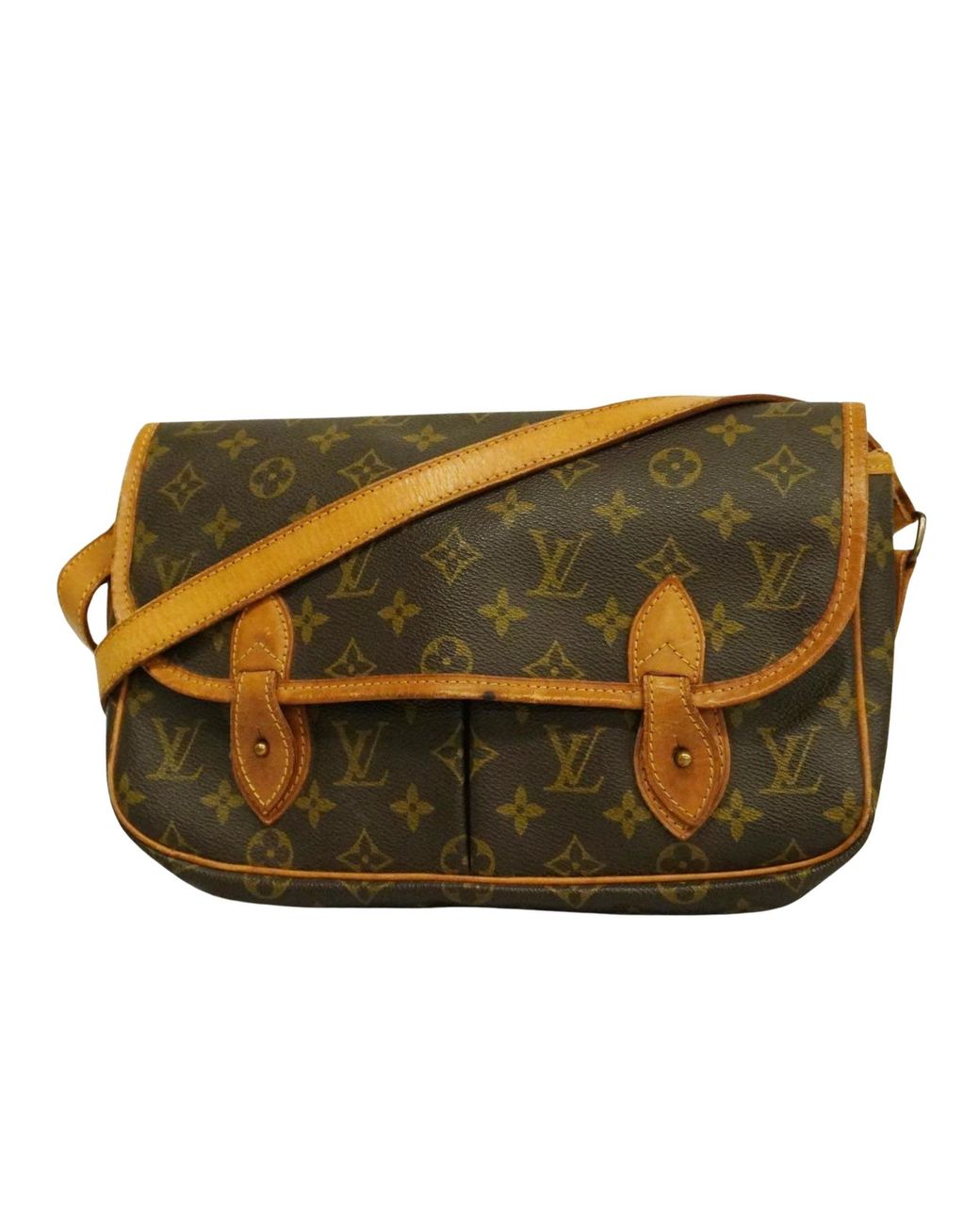 Louis Vuitton Gibeciere Canvas Shoulder Bag (pre-owned) in Brown | Lyst