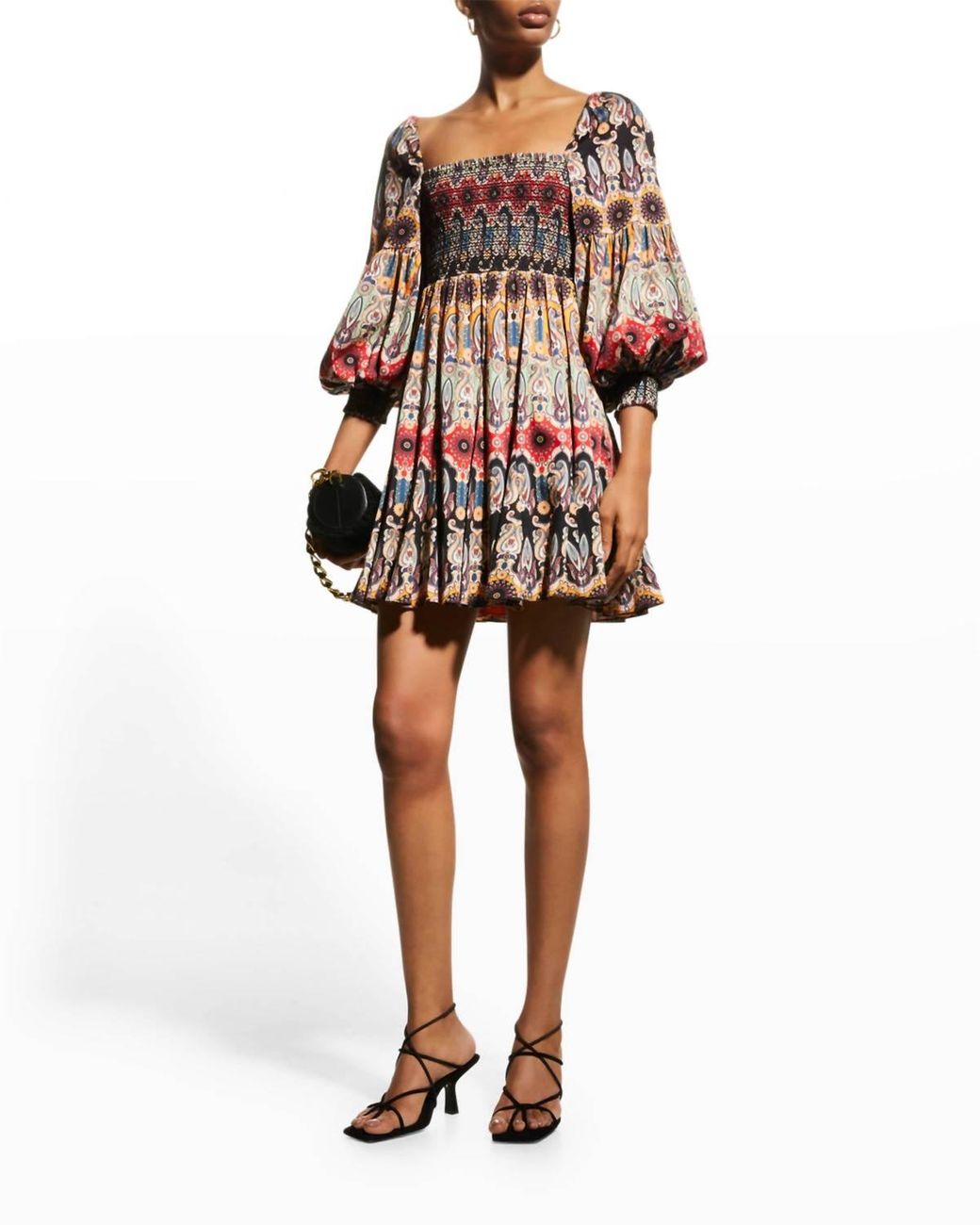 Alice + Olivia Julissa Empire Waist Mini Dress in Red Lyst