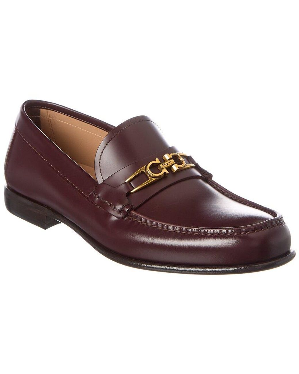 Ferragamo Brown Mathias Leather Loafer for men