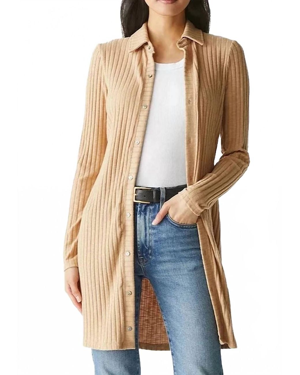 Michael Stars Kayla Button Down Cardigan Dress in Blue | Lyst