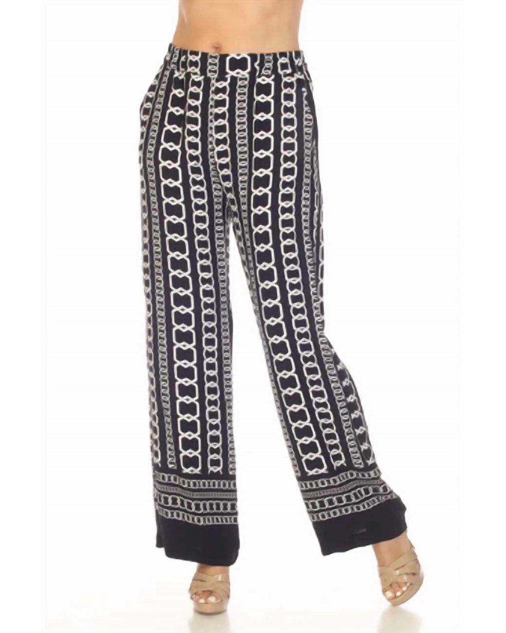 Joseph Ribkoff Black Chain Pant