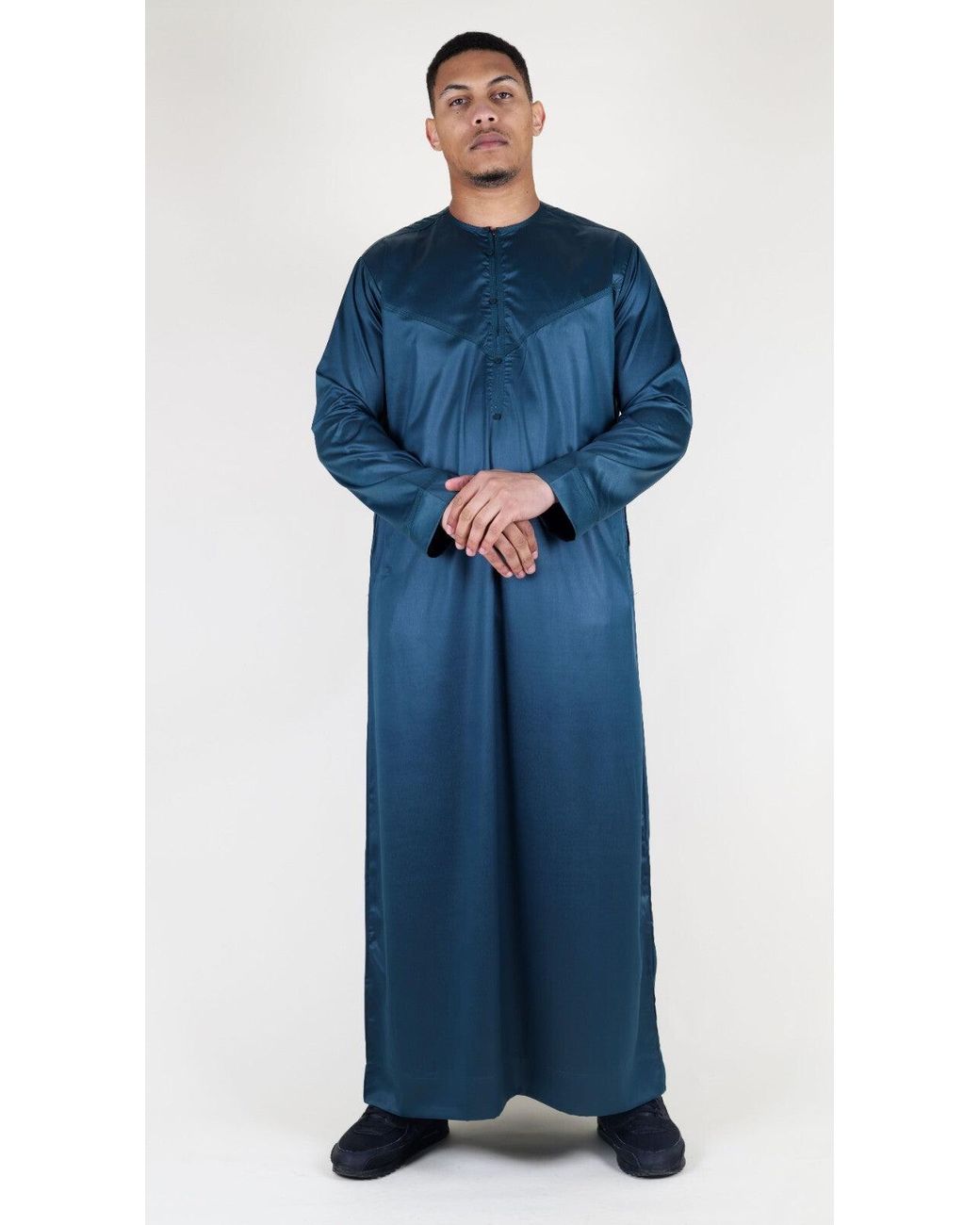 Thobe Robe Arabic Thobes Thobe Robe Satin Emirati Islamic Jubba Eid Regular Fit in ...