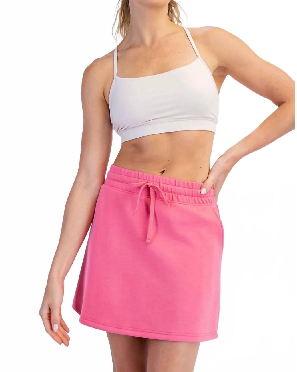 Rae Mode Pink Modal Solid Skort